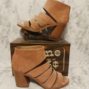 Pre-owned frye tash rosewood peep toe